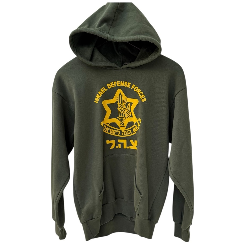 Israel Defence Force Hoodie Shirt Olive Green Sweatshirt